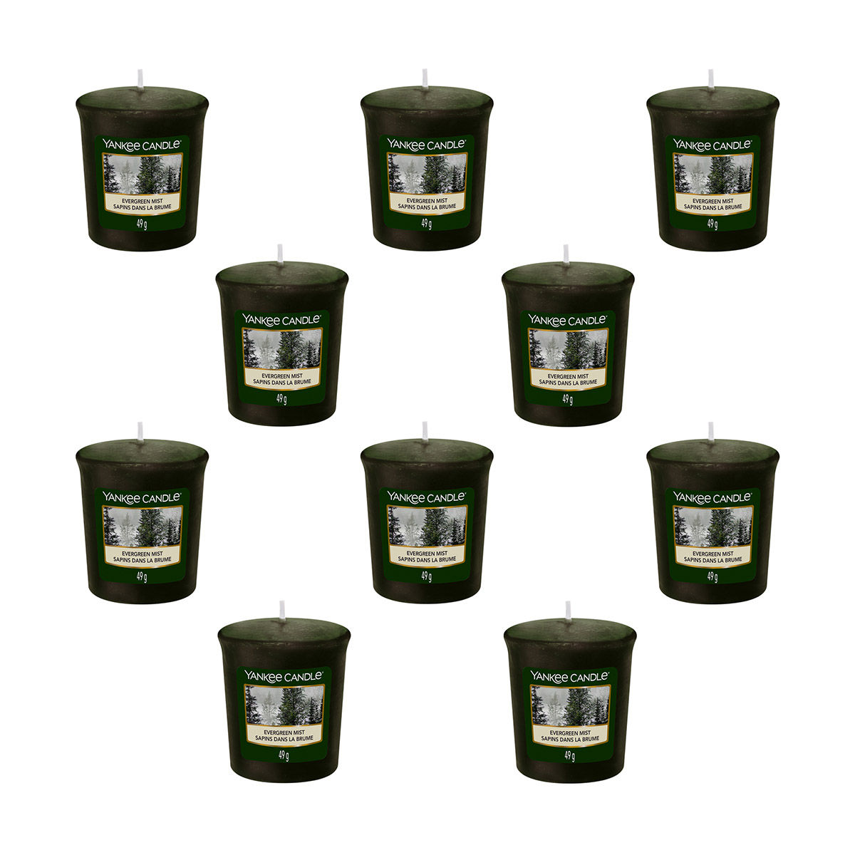 Buy Yankee Candle Classic Votive Evergreen Mist Scented Candles Pack