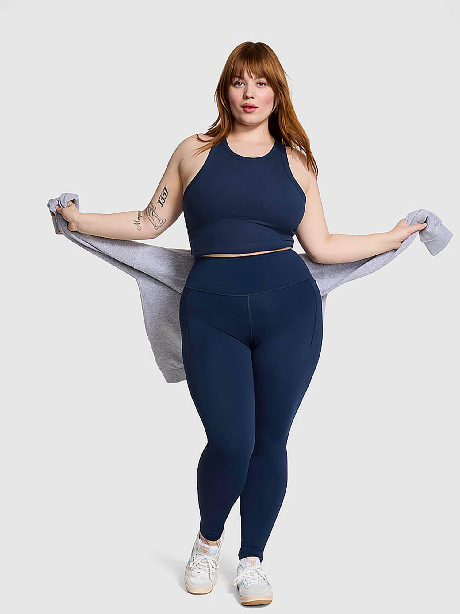 Victoria's Secret Blue Polyester Skinny Sports Tights