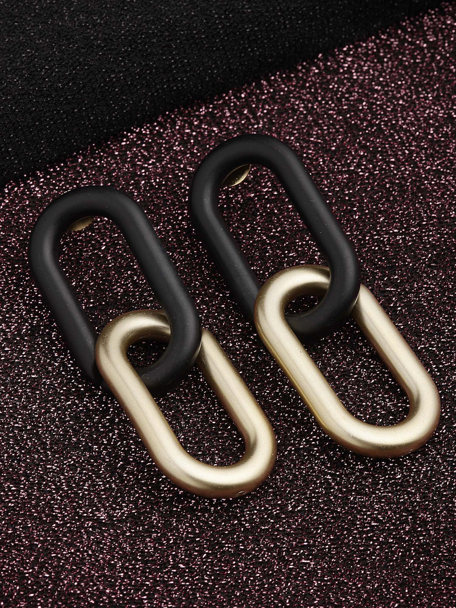 Vogue Panash Multi-Color Brass Contemporary Pair Of Earrings