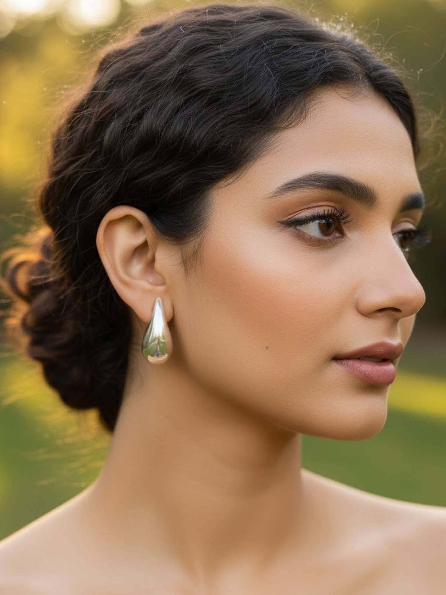 925 SILLER Silver Sterling Silver Statement Pair Of Earrings