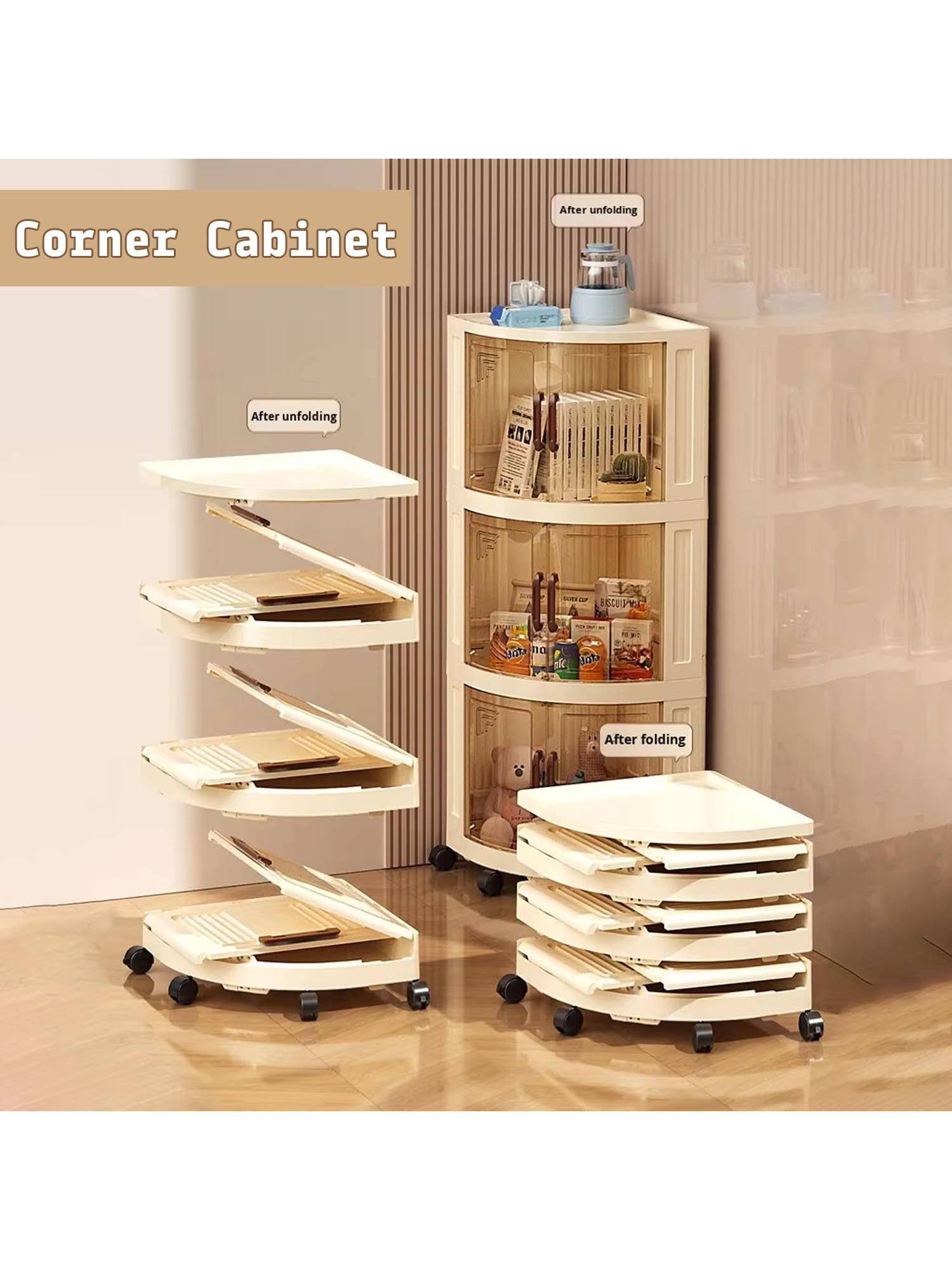 Triangular Storage Unit Buy House of Quirk 4 Layer Corn Foldable Triangular Storage Cabinet ...