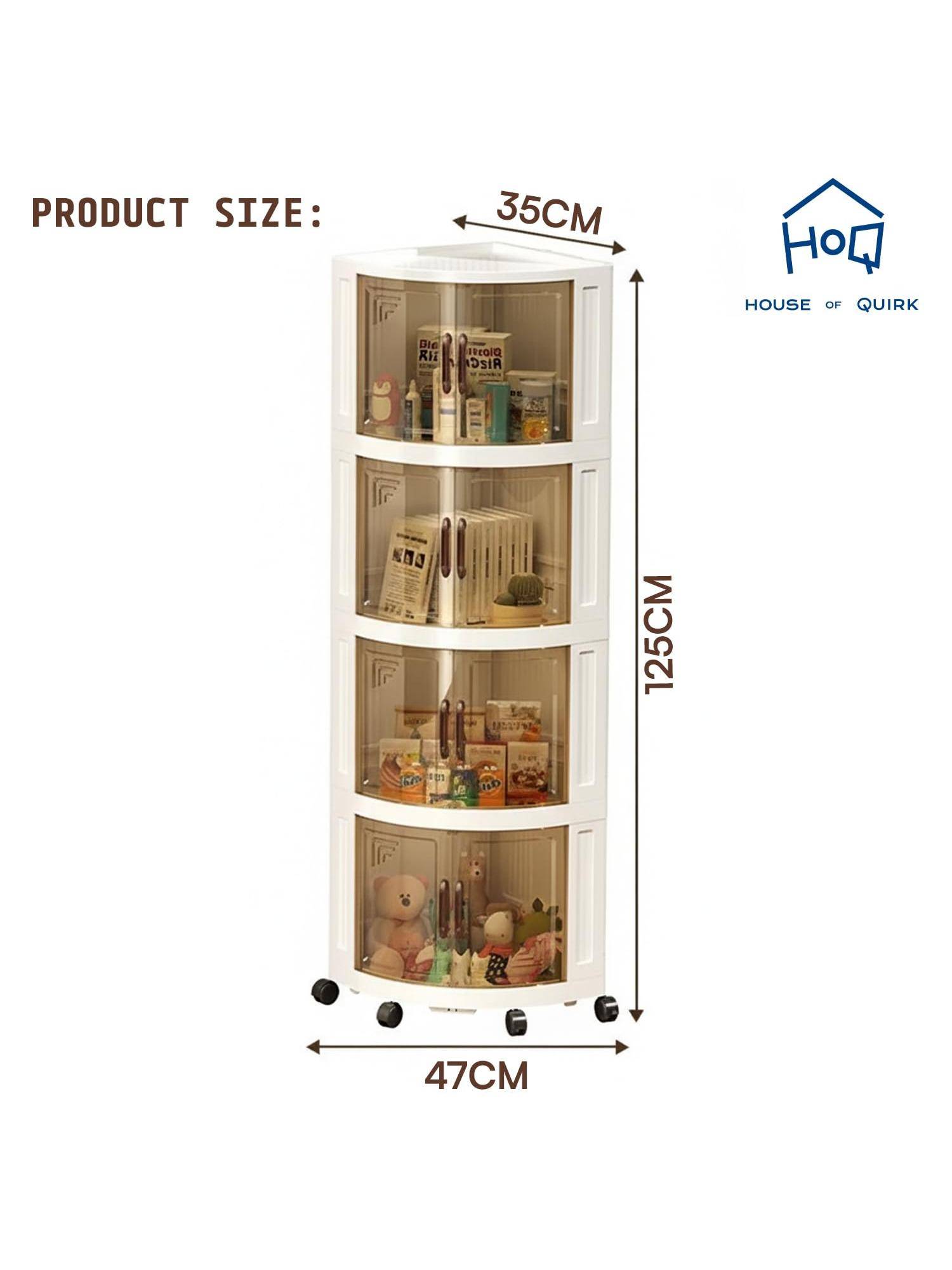 Buy House of Quirk 4 Layer Corn Foldable Triangular Storage Cabinet ...