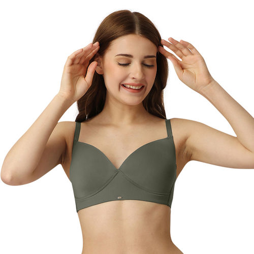 Buy SOIE Full Coverage Padded Non Wired T-shirt Bra-Cloud) Online