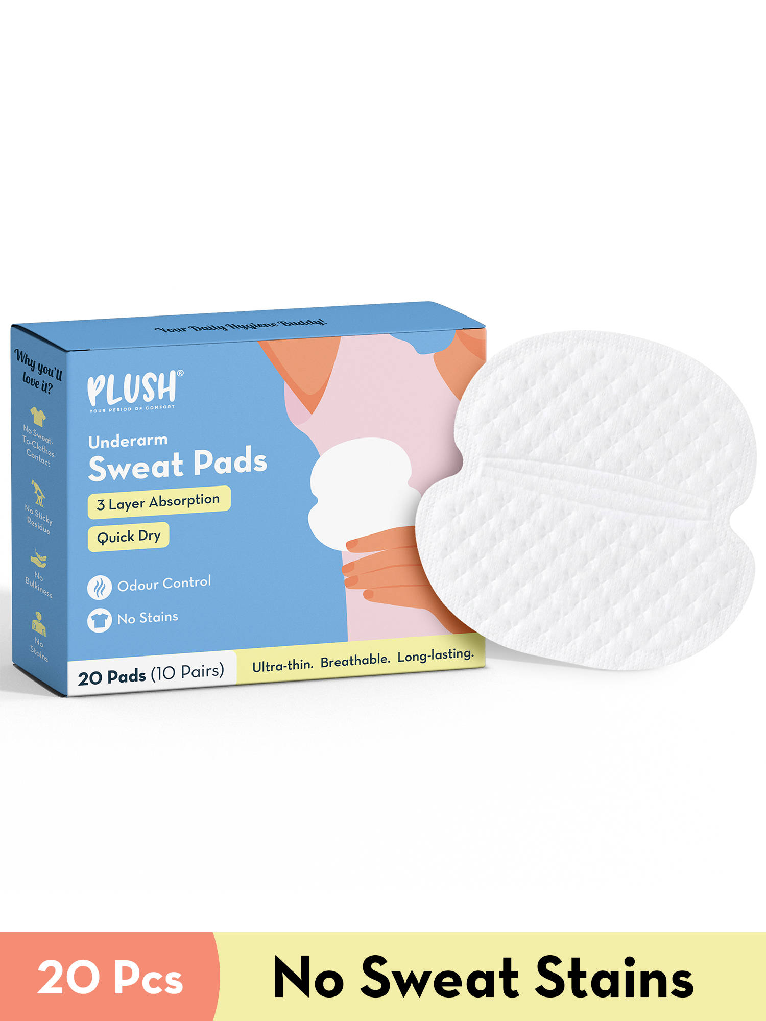 Plush Underarm Stain Proof Sweat Pads