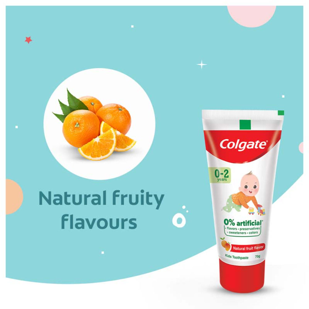 Colgate Toothpaste for Kids (02 years), Natural Fruit Flavour Buy