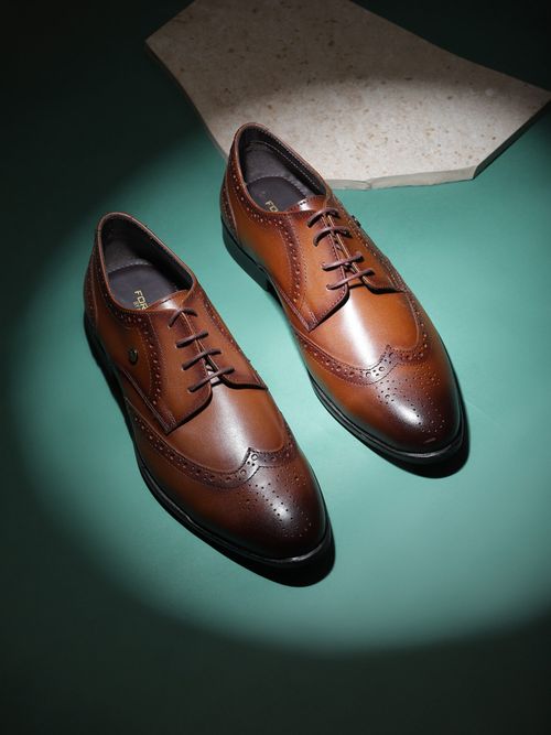 Buy LIBERTY Men Fortune BELGIUM01E Formal Tan Lacing Brogues Online