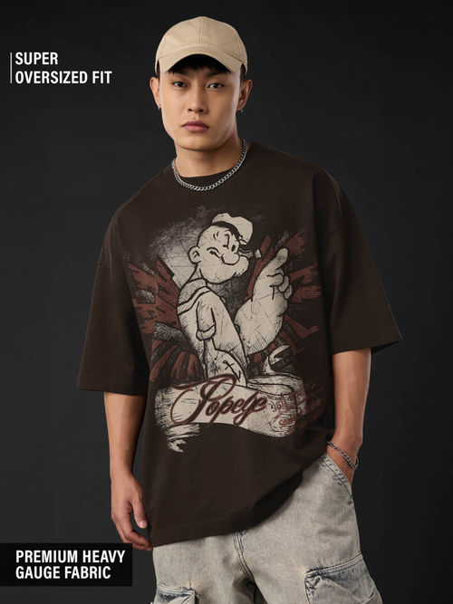 Buy The Souled Store Men Brown Character T-Shirt Online