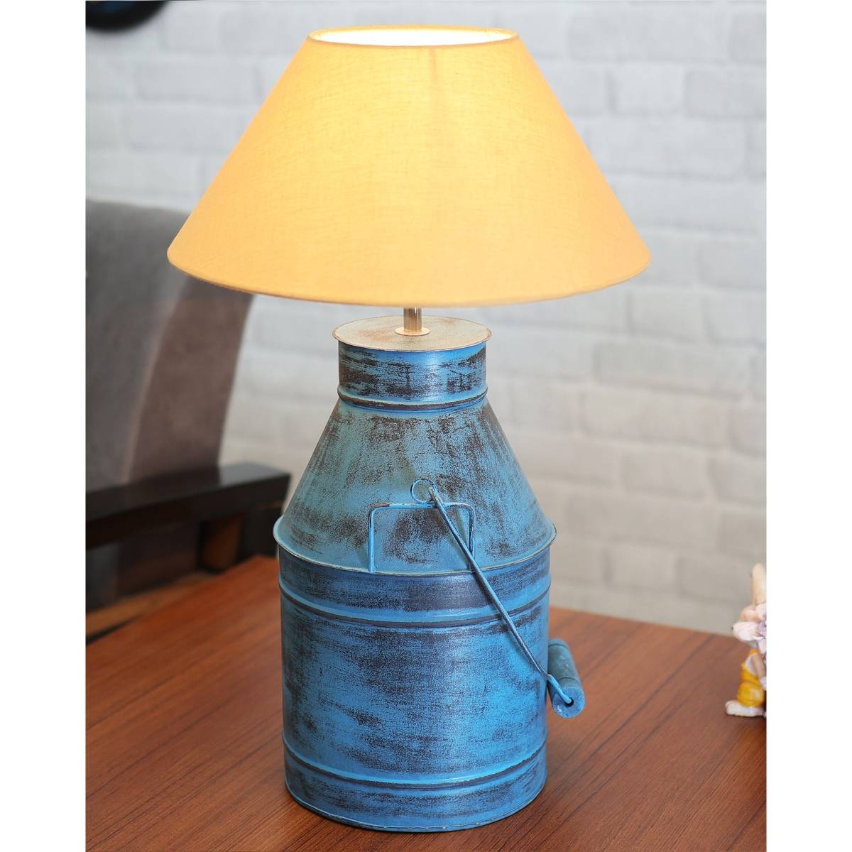 Homesake Algae Milk Can Table Lamp Golden Shade