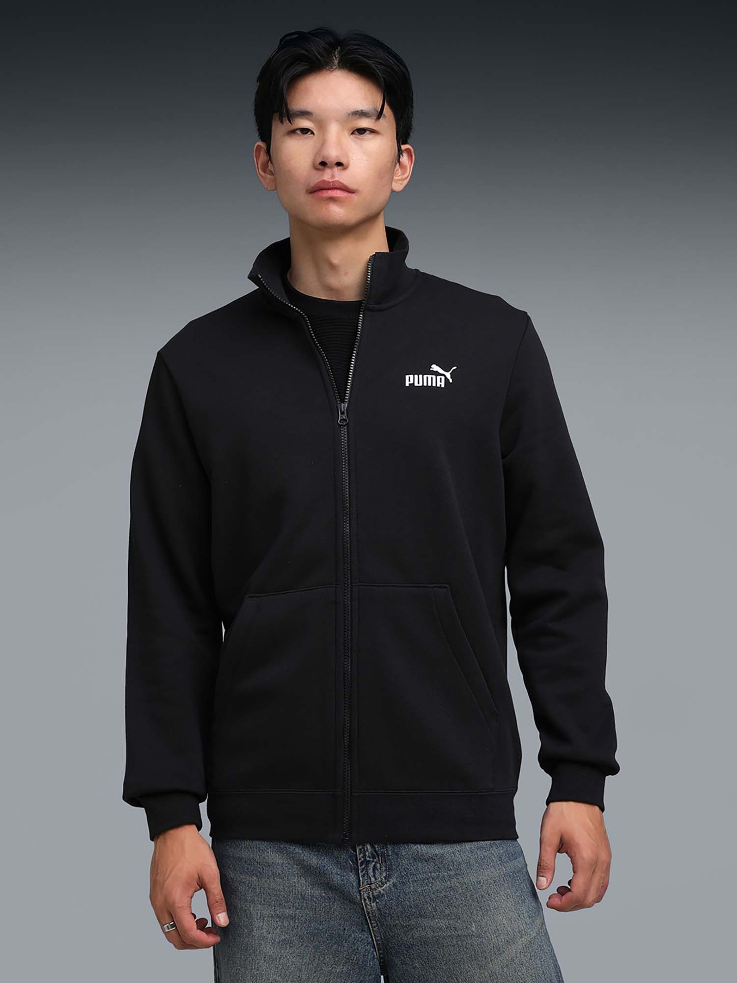 Buy Puma Black Essentials No. 1 Logo Men's Track Jacket Online