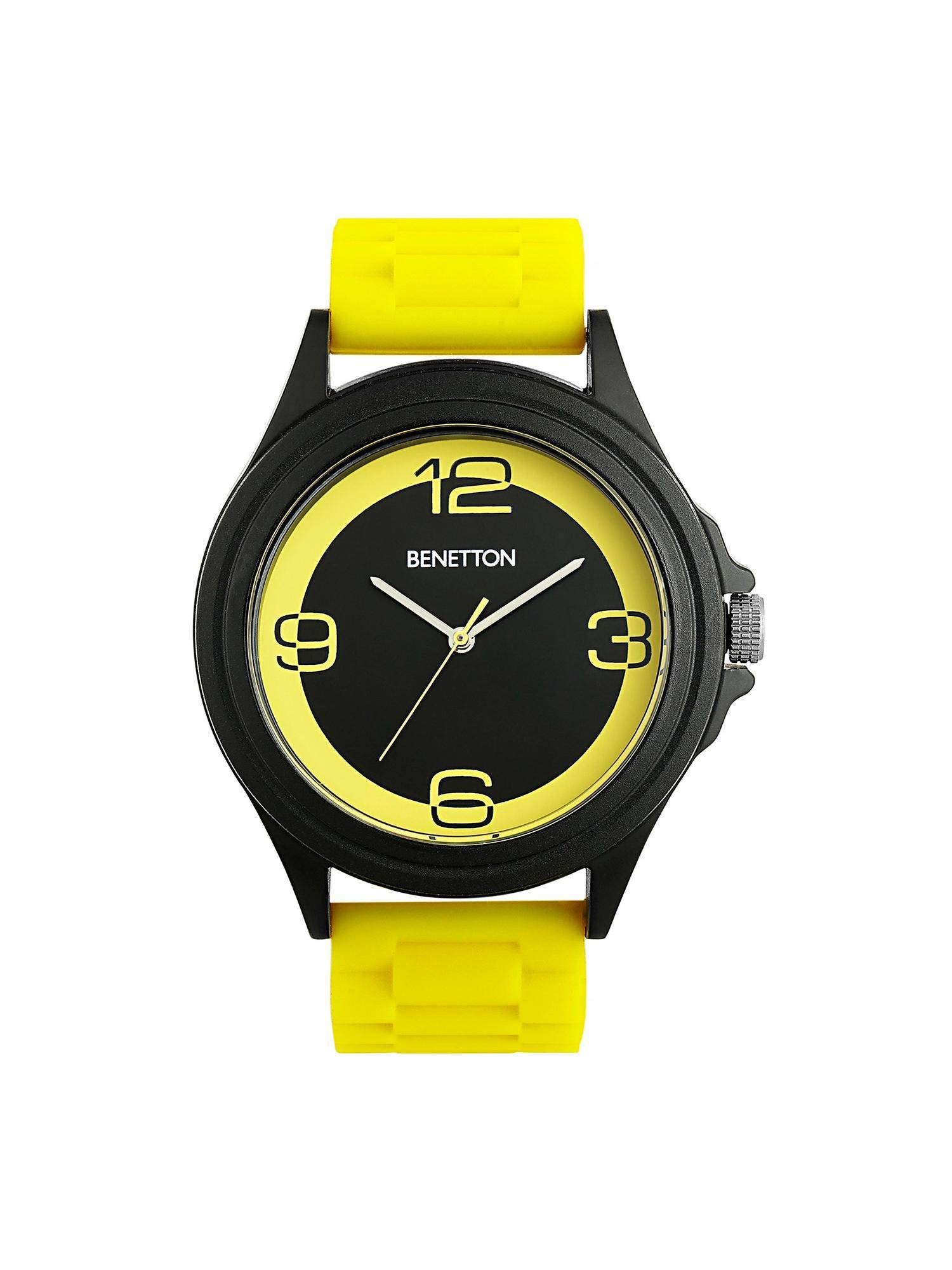 United Colors of Benetton Men Yellow Strap Analog Watch Uwucg0314 (M)
