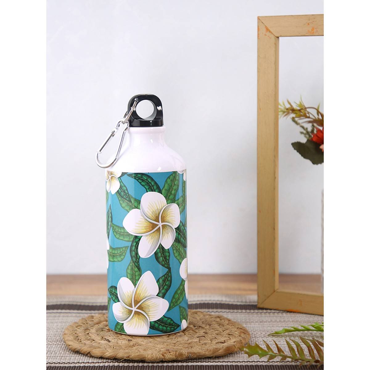 PENTADECO Beautiful Printed Floral Design Sipper Water Bottle Aluminium 600 Ml