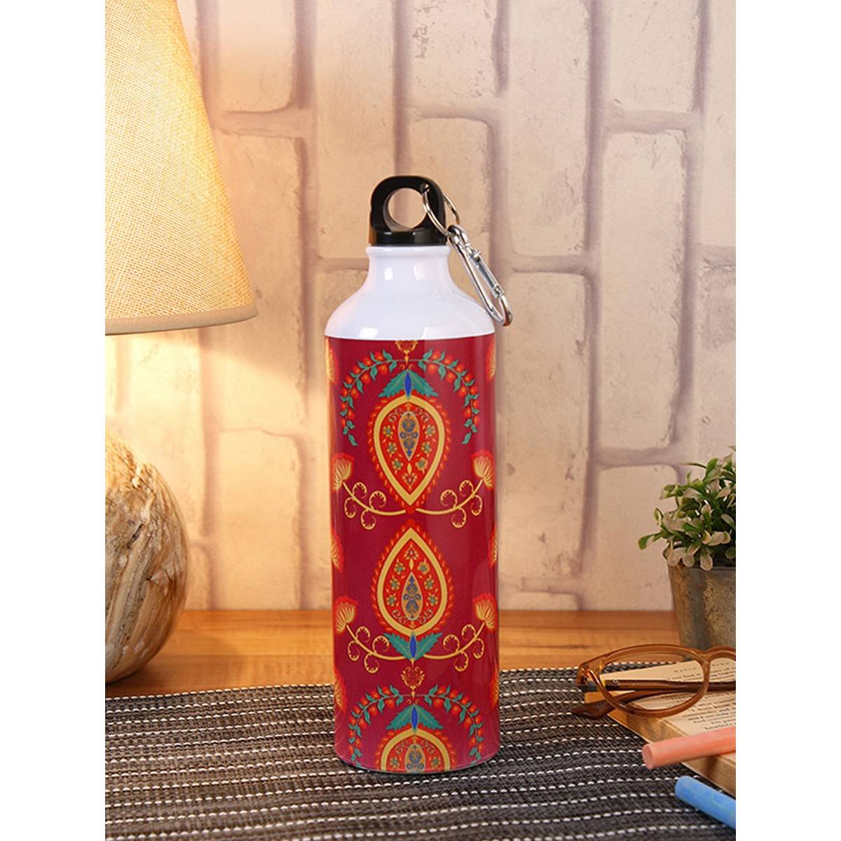 PENTADECO Beautiful Printed Flowers Design Sipper Water Bottle Aluminium 750 Ml