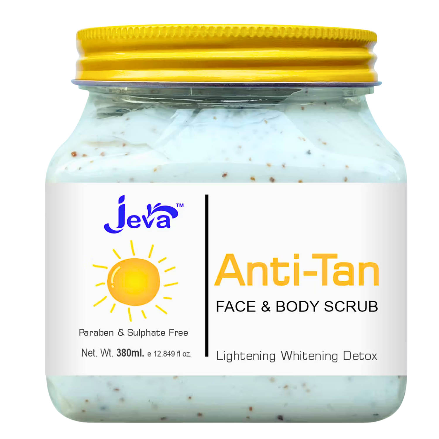 Jeva De-Tan Detox Scrub - Skin Brightening & Tan Removal Gel
