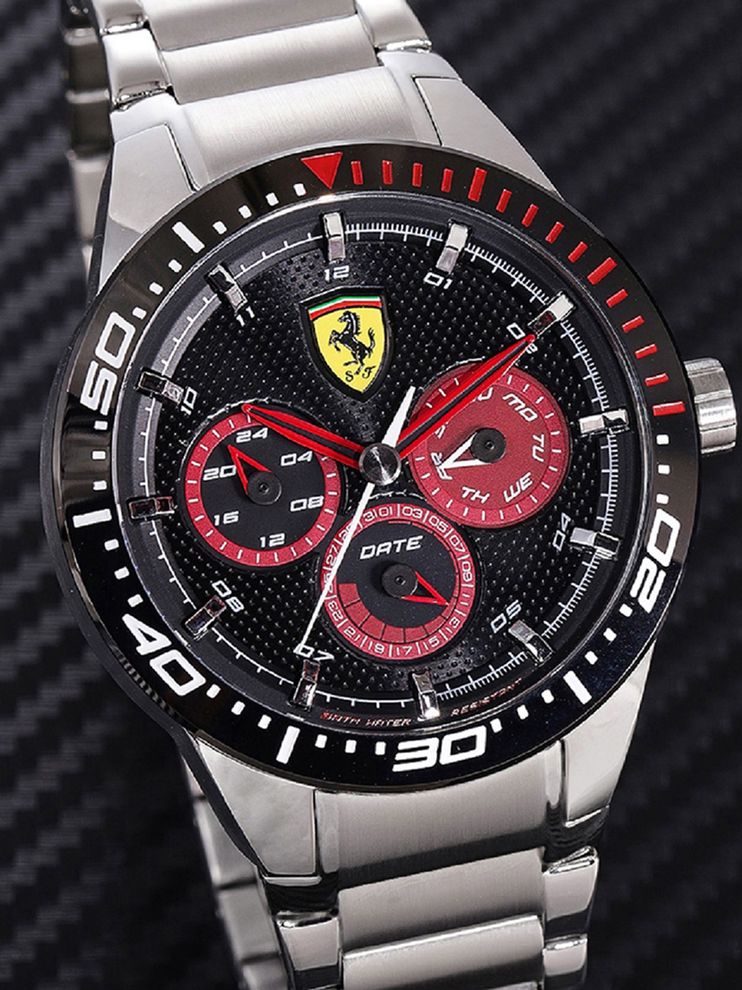 Buy Scuderia Ferrari Redrev T 0830589 Black Dial Analog Watch For