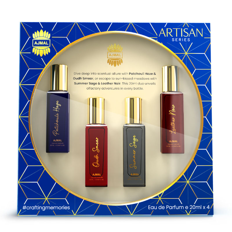 Ajmal India Artisan Luxury Fragrance Eau de Parfum Gift Set - Pack Of 4