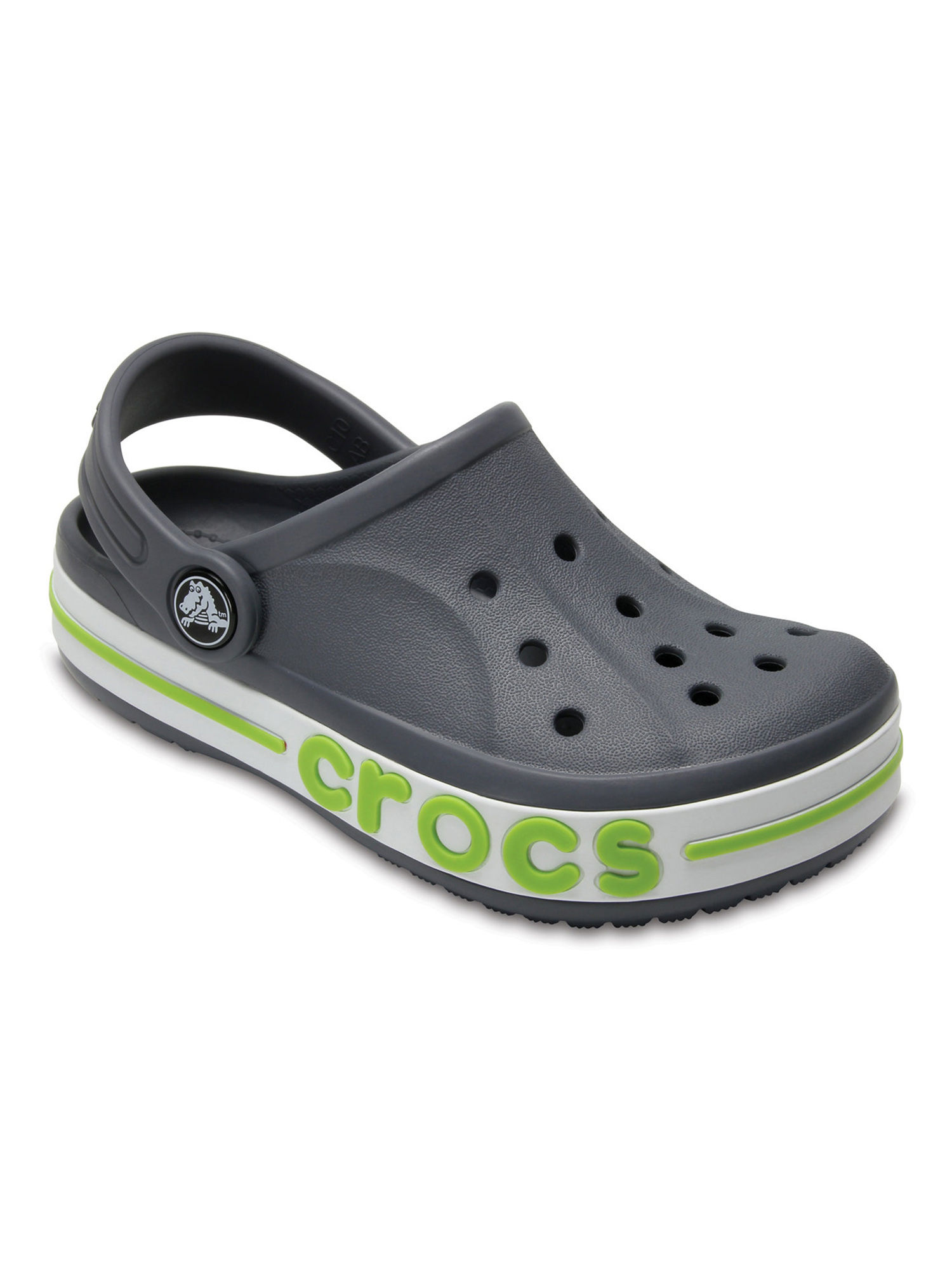 crocs grey and green