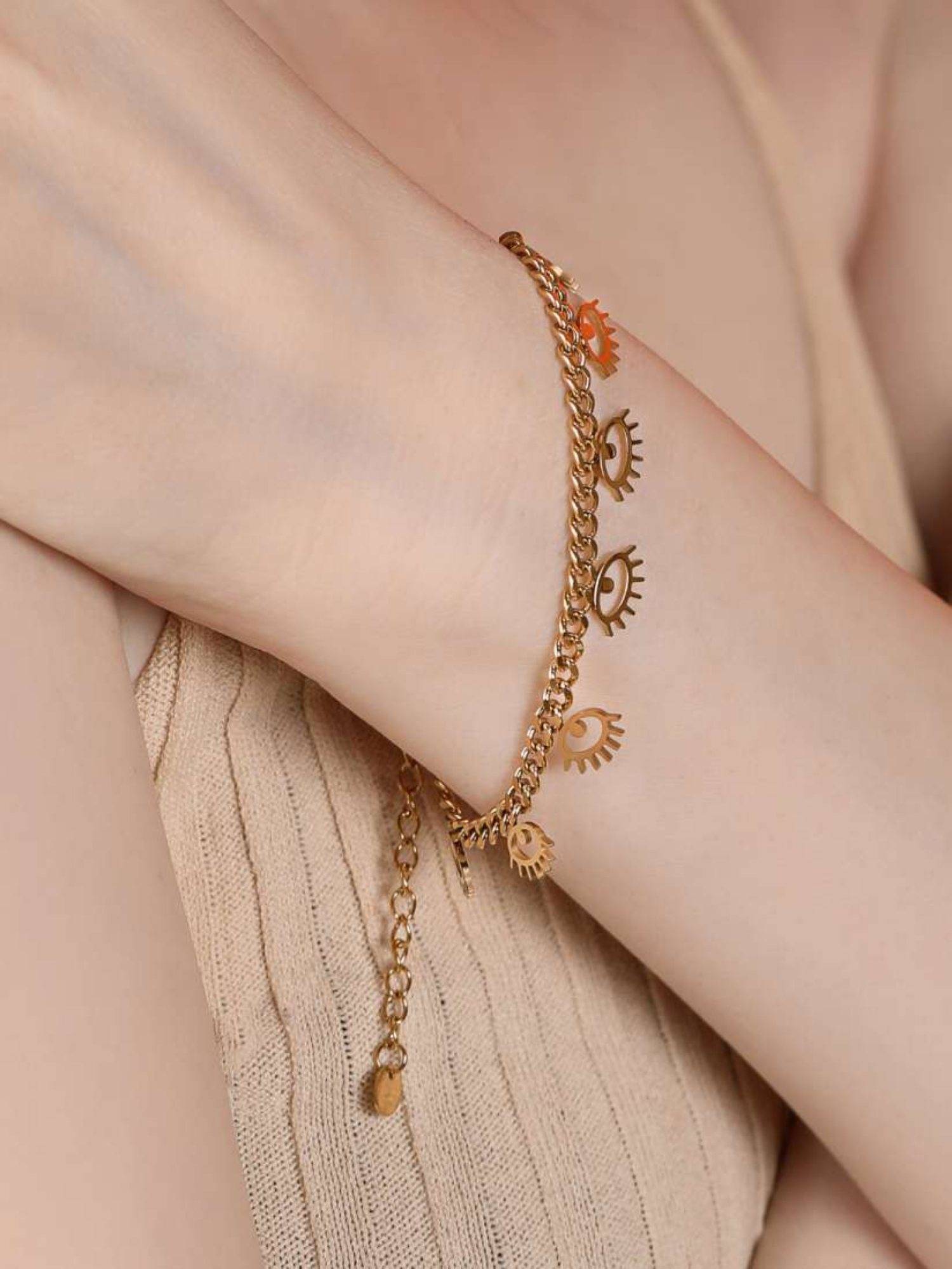 Salty Women Protective Gold Evil Eye Bracelet
