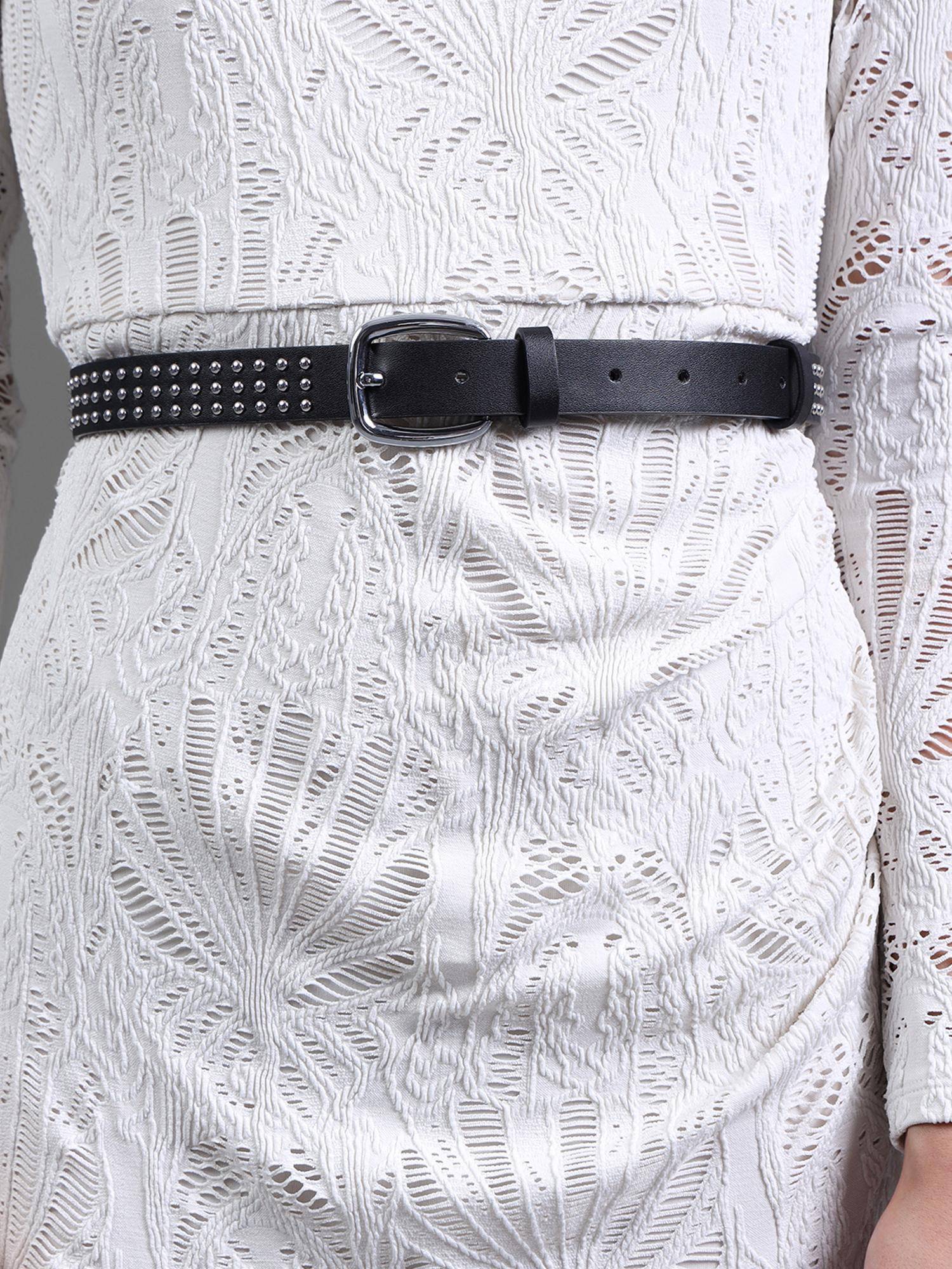 Kazo Bold Studded Belt - Black (S)