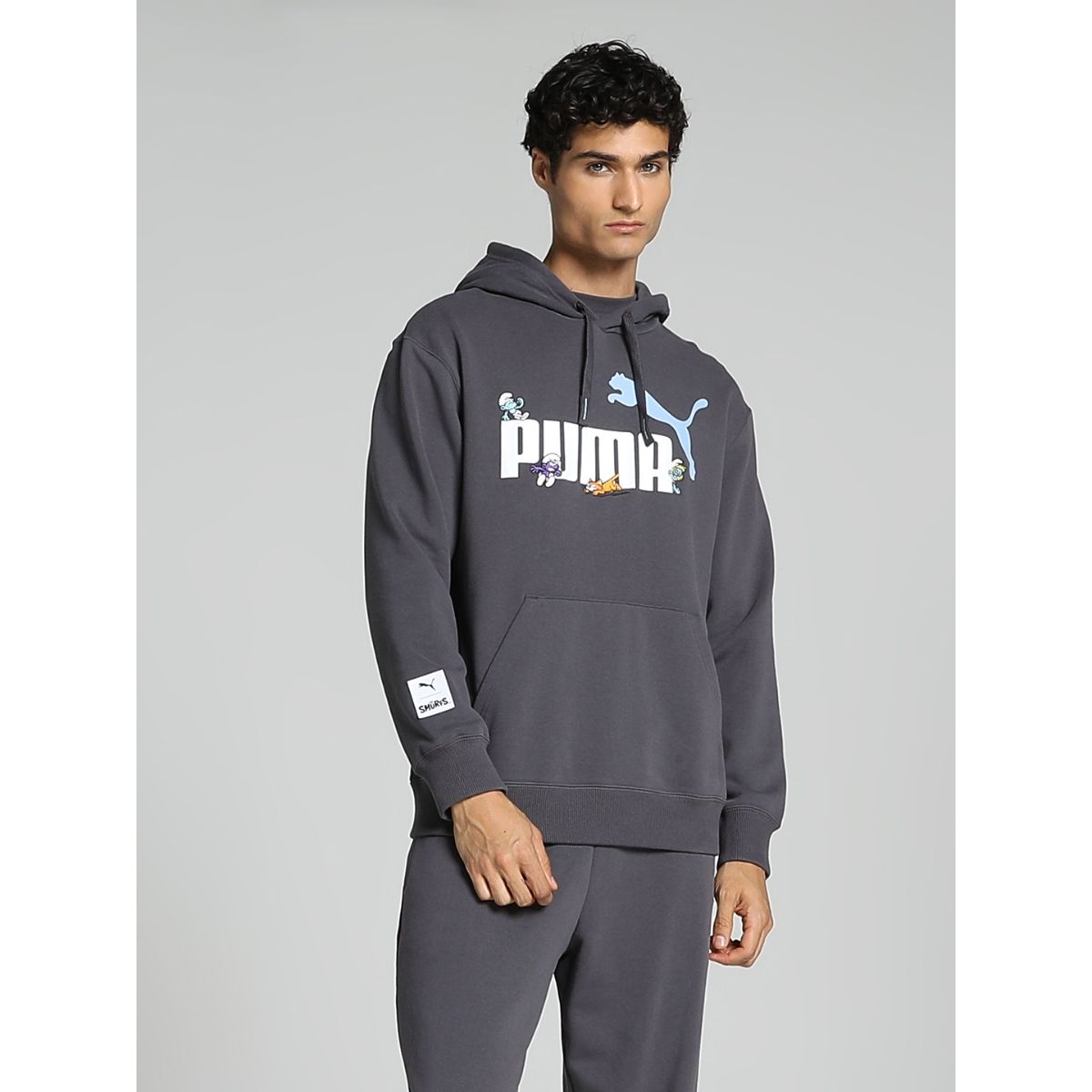 Dark grey puma on sale hoodie