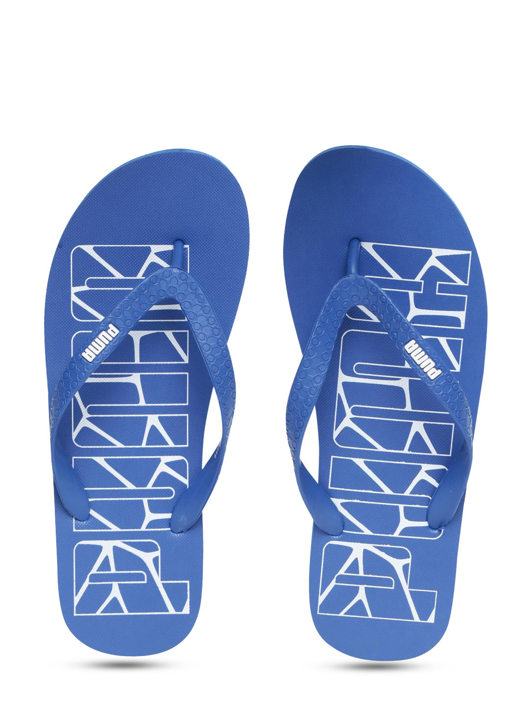 puma blue flip flops