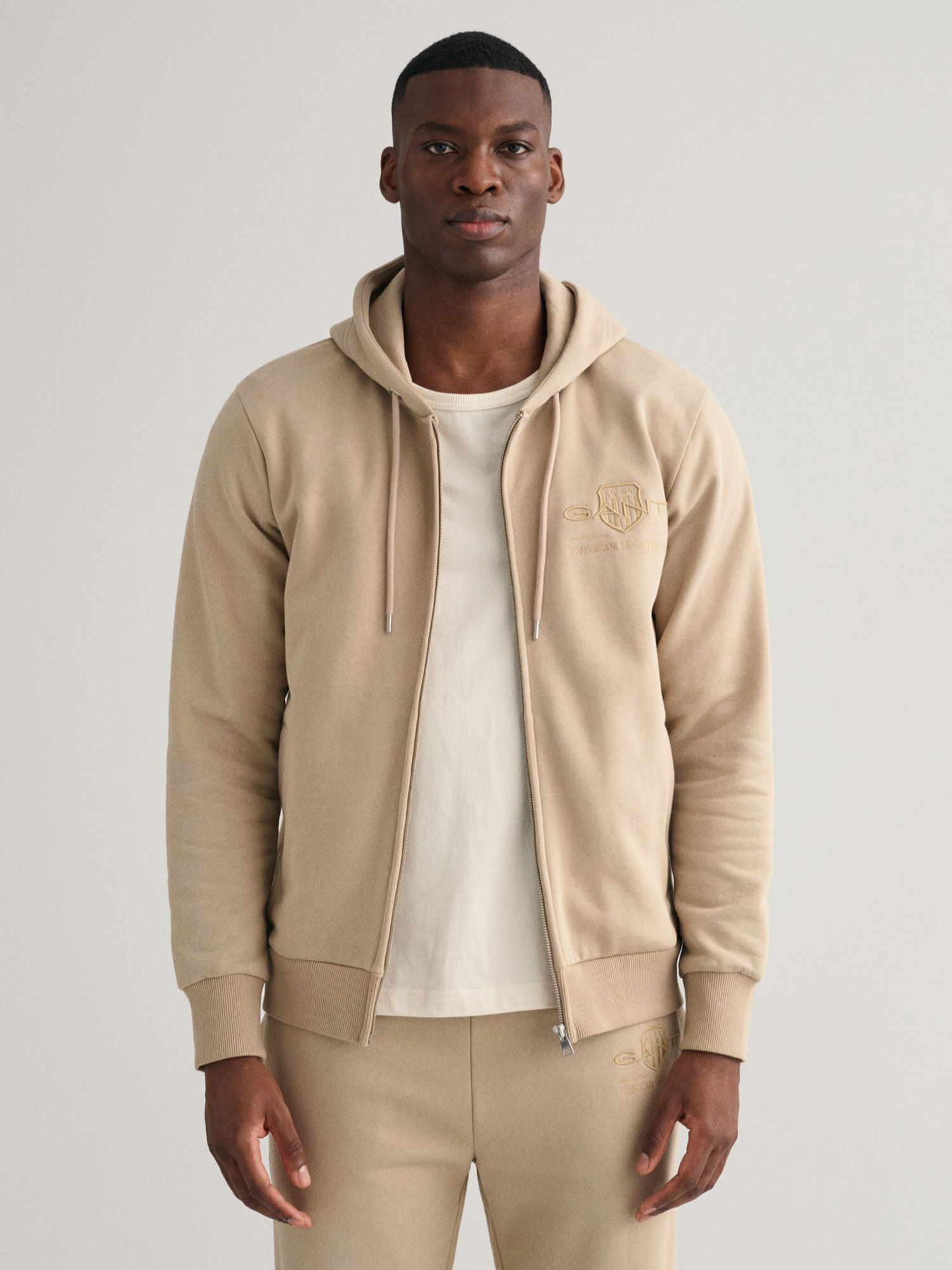 Buy GANT Hooded Front Open Sweatshirt Online