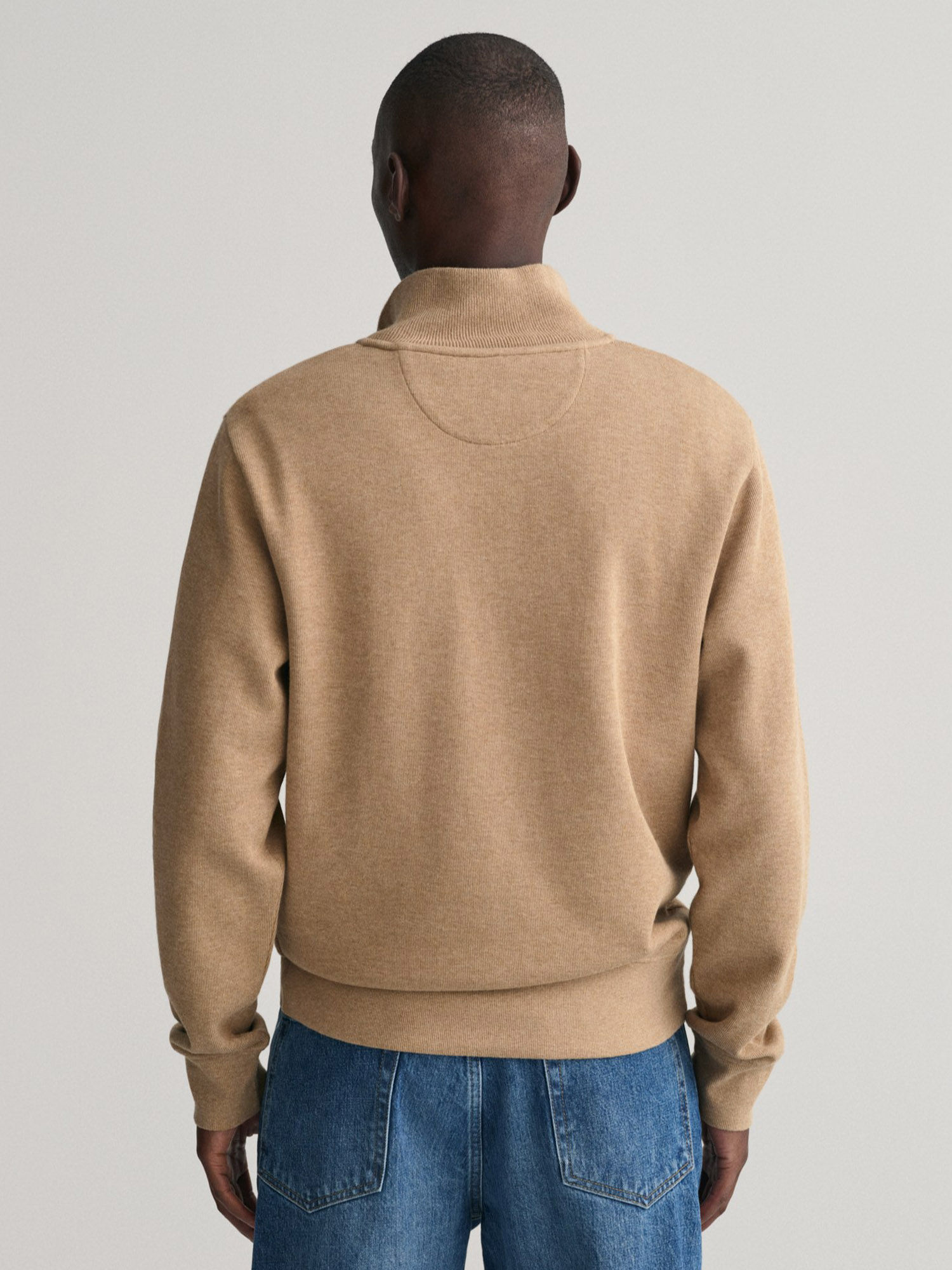 Buy GANT Mock Collar Half Zipper Pure Cotton Pullover Sweatshirt