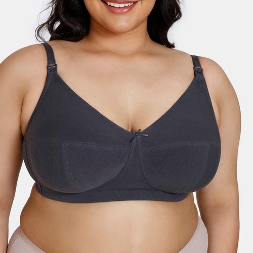 Buy Zivame Double Layered Non Wired 3/4th Coverage Maternity / Nursing Bra  - Petunia at Rs.599 online