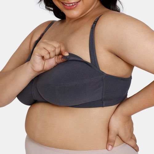 Buy Zivame Maternity Double Layered Non Wired 3/4th Coverage Maternity / Nursing  Bra - Mock Orange at Rs.315 online