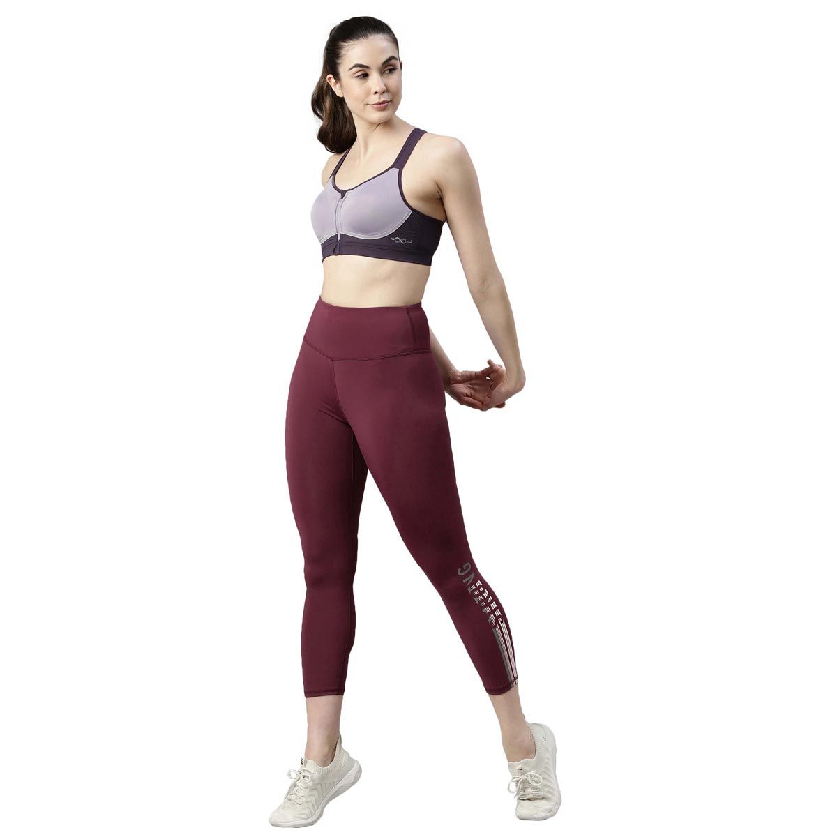 Enamor Sb11 Padded Wirefree Full Coverage High Impact Sports Bra Purple Ash Multi Color Buy 5803