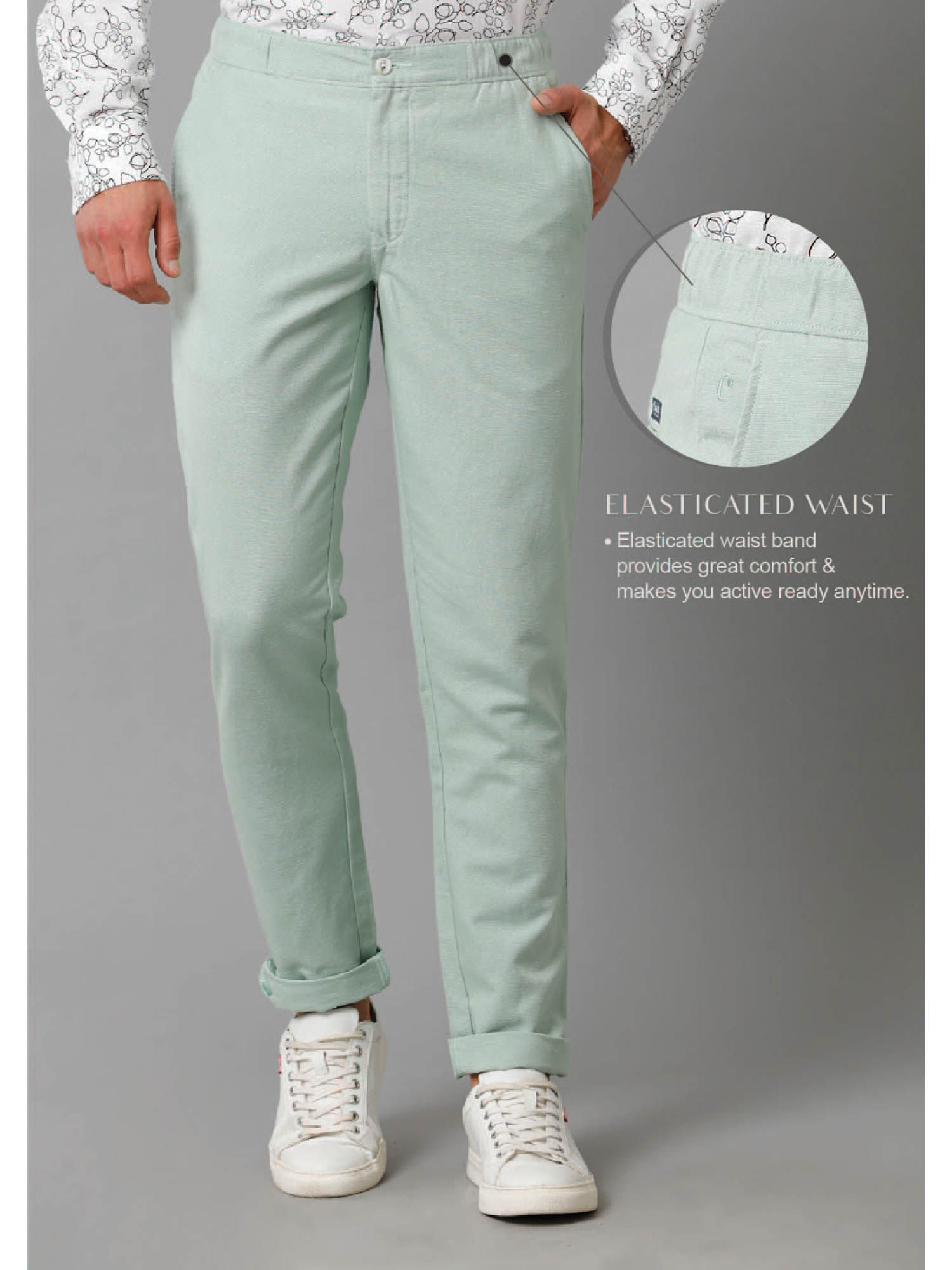 Buy Stone Trousers & Pants for Men by Marks & Spencer Online | Ajio.com