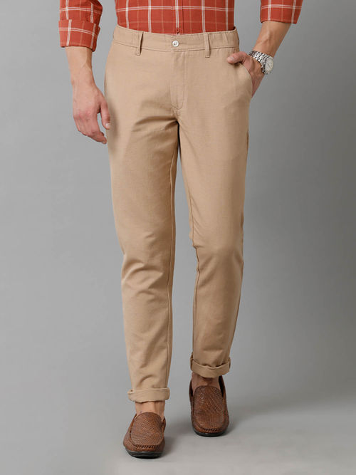 Waist Buy Casual Pants Online Buy Cavallo By Linen Club Beige Mens