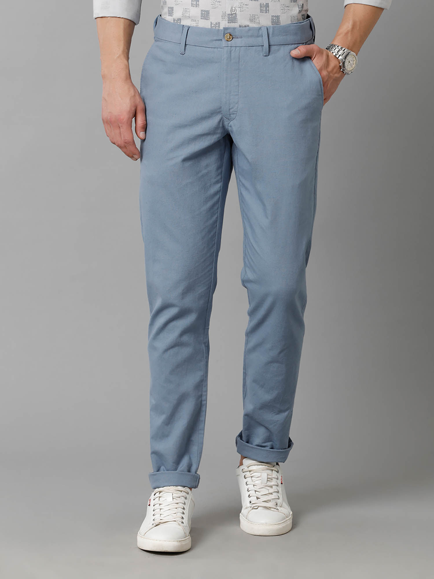 Slim Fit Pants - Light gray/checked - Men | H&M US