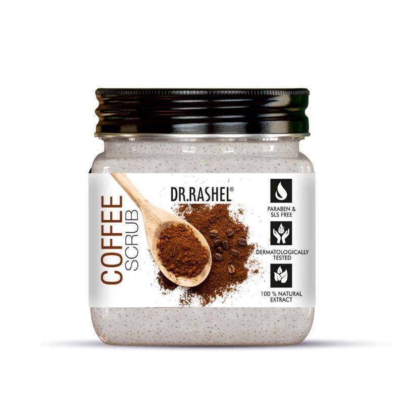 DR. RASHEL Coffee Scrub For Face & Body With Coffee Extracts & Vitamins, Skin Revitalizing Scrub