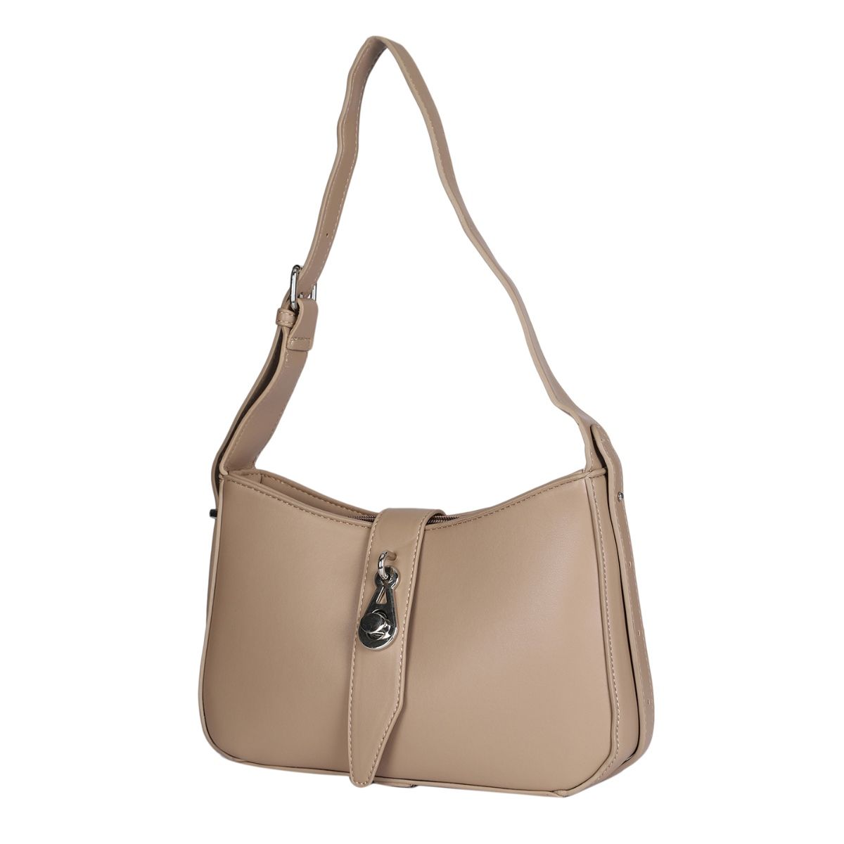 Buy MINI WESST Beige Casual Pu Solid Handheld Bag Online