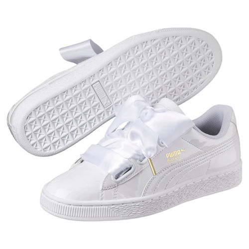 Puma Basket Heart Patent Women's White Sneakers