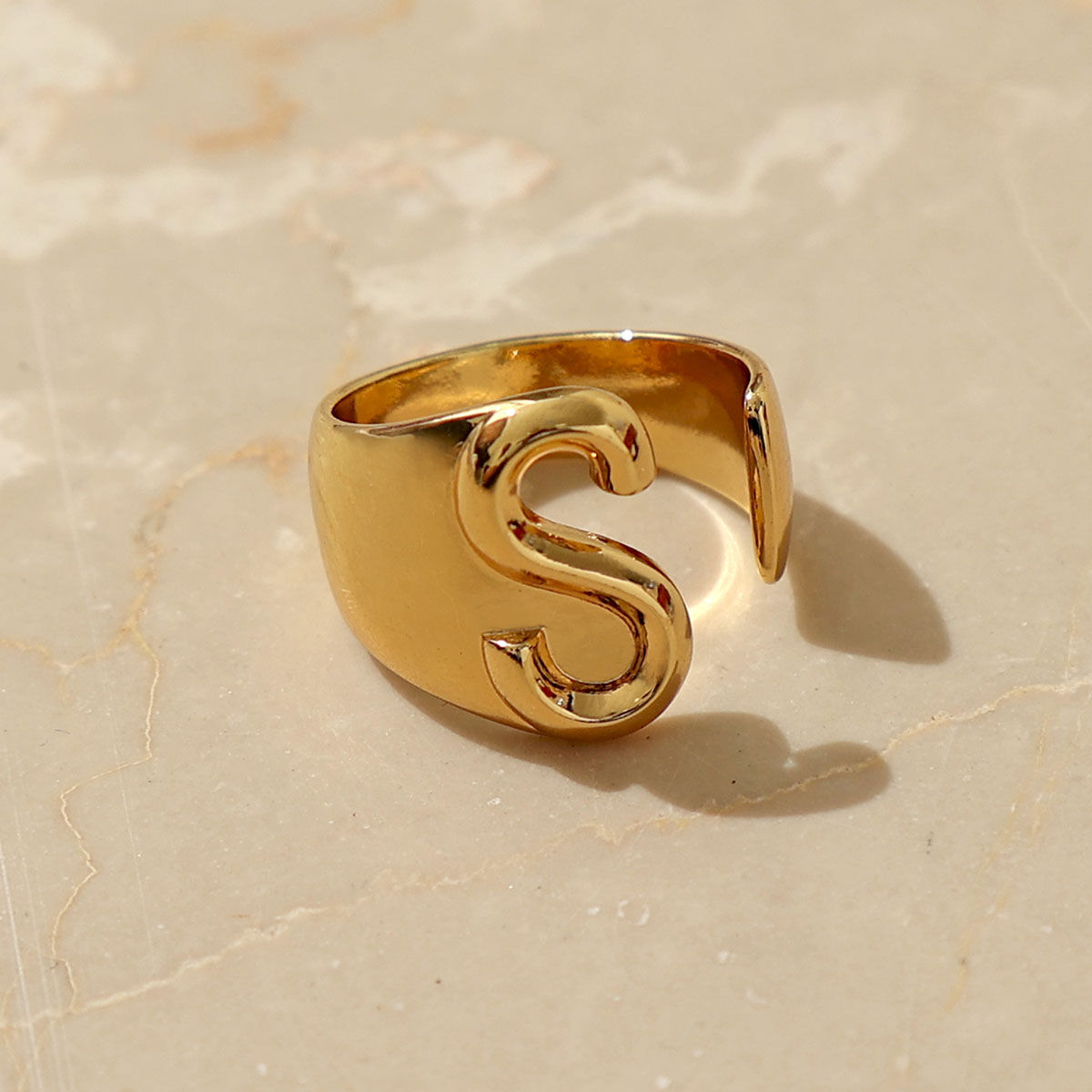fcity.in - S Letter Name Alphabetical Stylish Love Ring For Women /  Shimmering