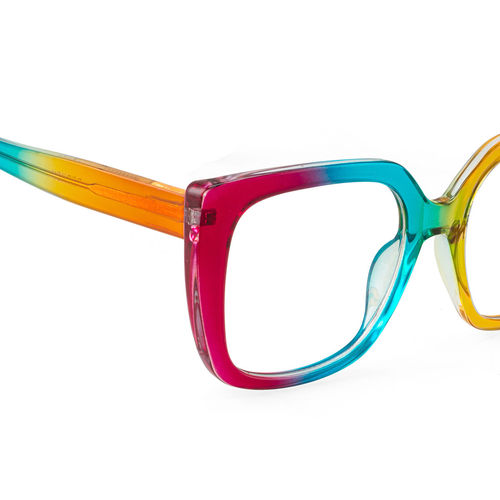 PERKEY Unisex Square Multi-Color Eyeglass Frame OPTL002-C3 (51)