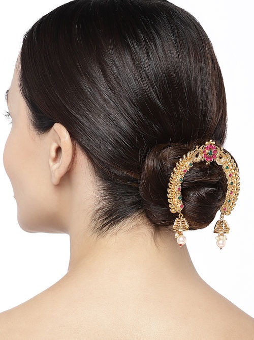 Peora Gold Plated Hair Accessory Juda Pin Traditional Jewellery Wedding  Party Wear (PF04HJ02RG): Buy Peora Gold Plated Hair Accessory Juda Pin  Traditional Jewellery Wedding Party Wear (PF04HJ02RG) Online at Best Price  in