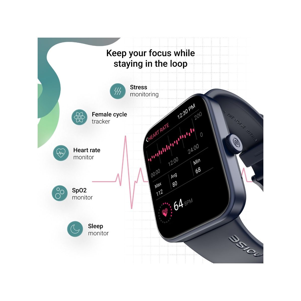 Buy Noise ColorFit Loop Smartwatch Midnight Blue Online