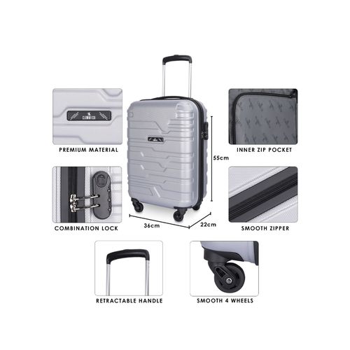 Buy The Clownfish Arsenio Series Wheel Small Trolley Bag-Grey Online