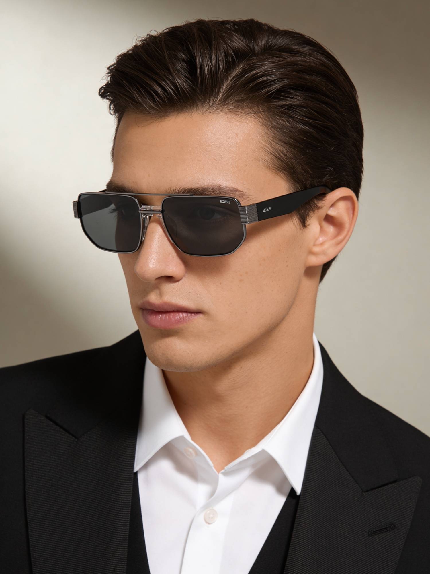 IDEE Metal Grey Square Sunglass-Idso214C1Sg (57)
