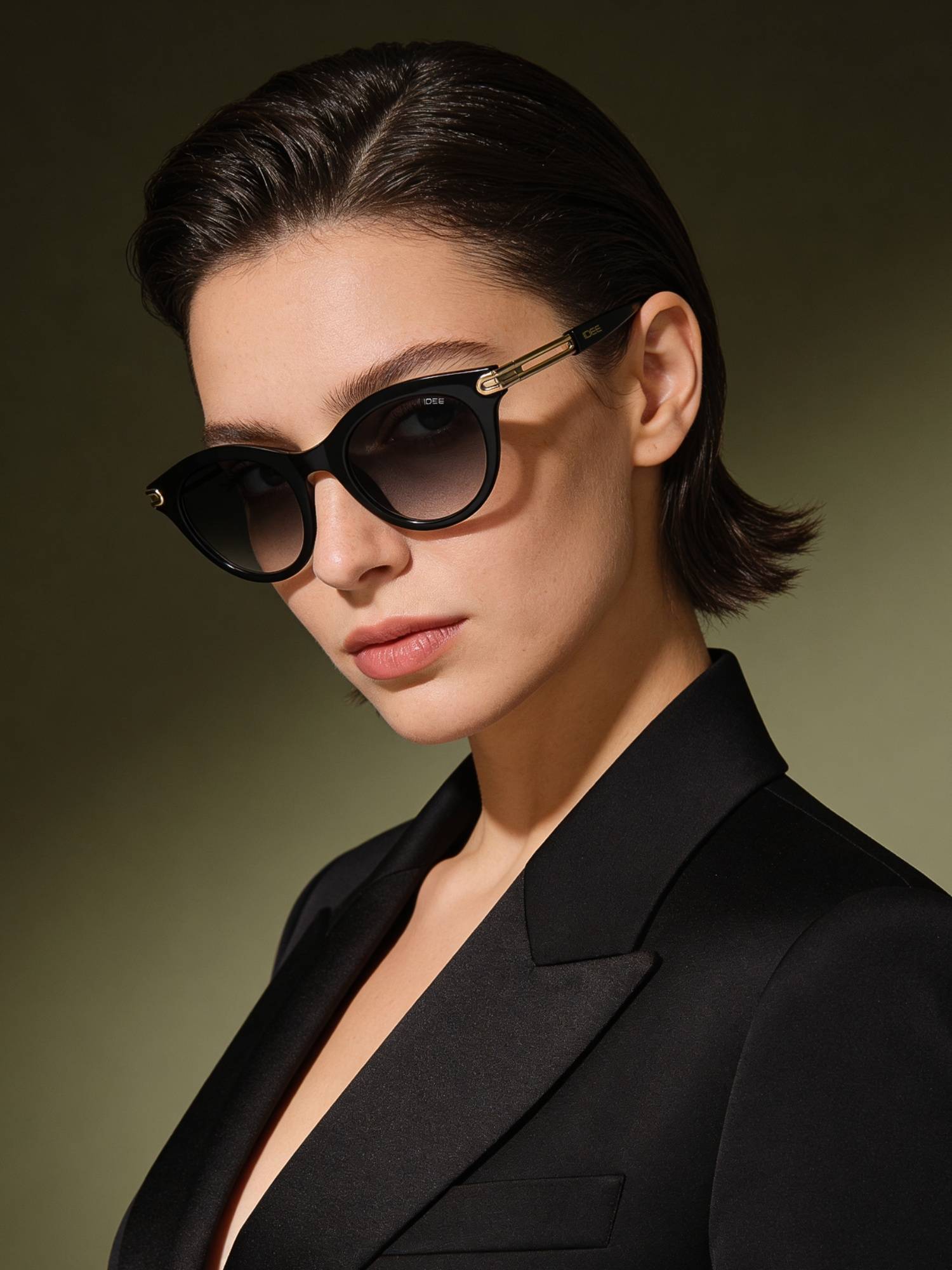 IDEE Metal Grey Round Sunglass-Idso216C1Sg (49)
