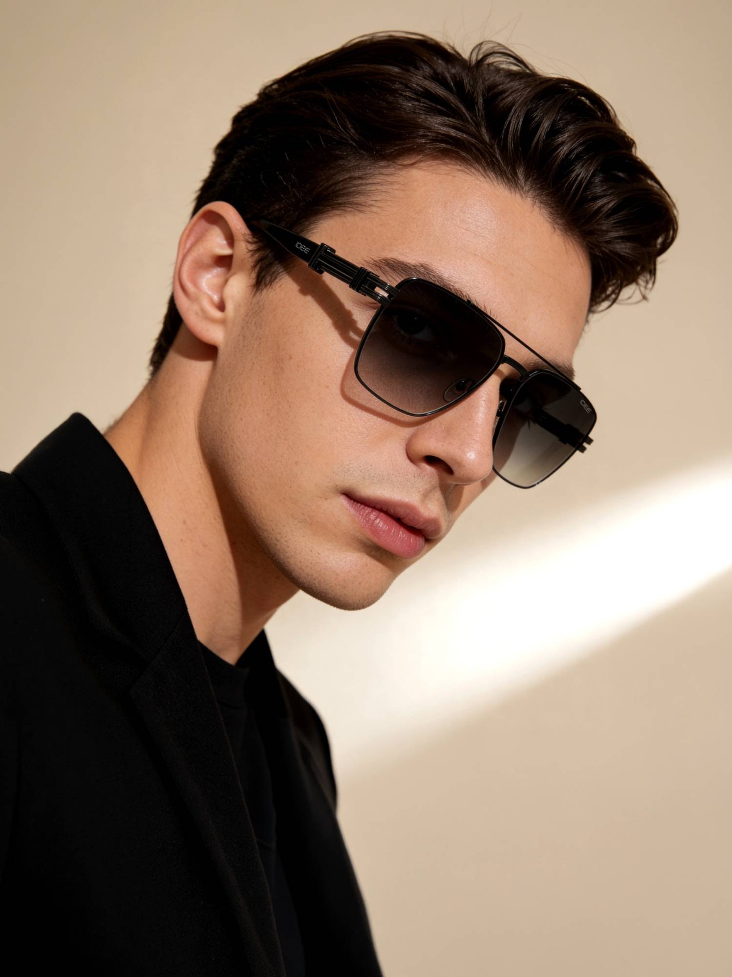 IDEE Metal Grey Square Sunglass-Idso221C1Sg (58)