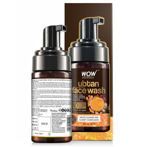 Wow Skin Science Ubtan Foaming Face Wash Buy Wow Skin Science Ubtan Foaming Face Wash Online At Best Price In India Nykaa