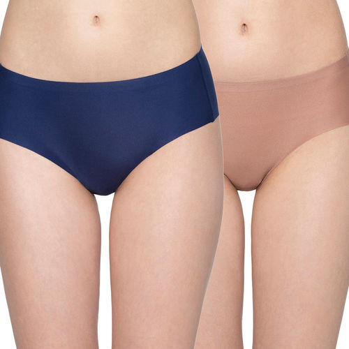 Triumph Stretty Skinfit 144 Bonded Waisband Seamless Hipster Brief - Pack  of 2 - Multi-Color (L)