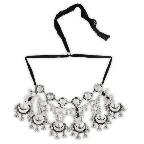 Brass Womens Tribal Boho Silver Coin Necklace Layered Hippie, Festivals at  Rs 300 in Ahmedabad