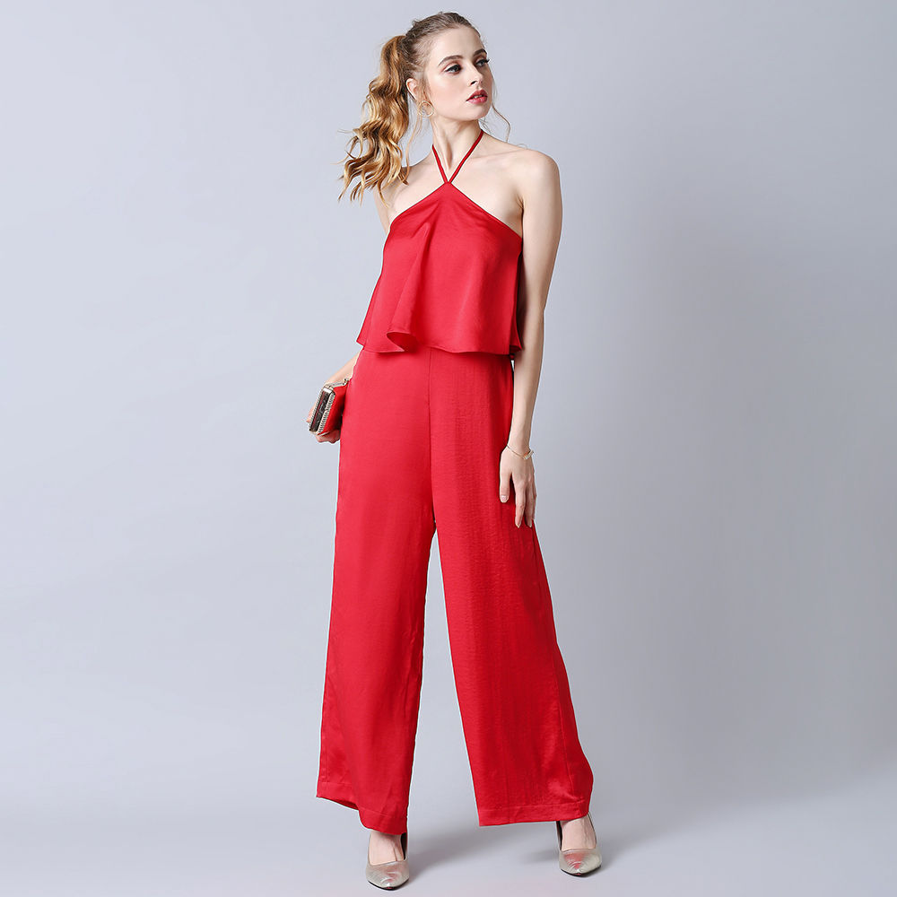 all red jumpsuit