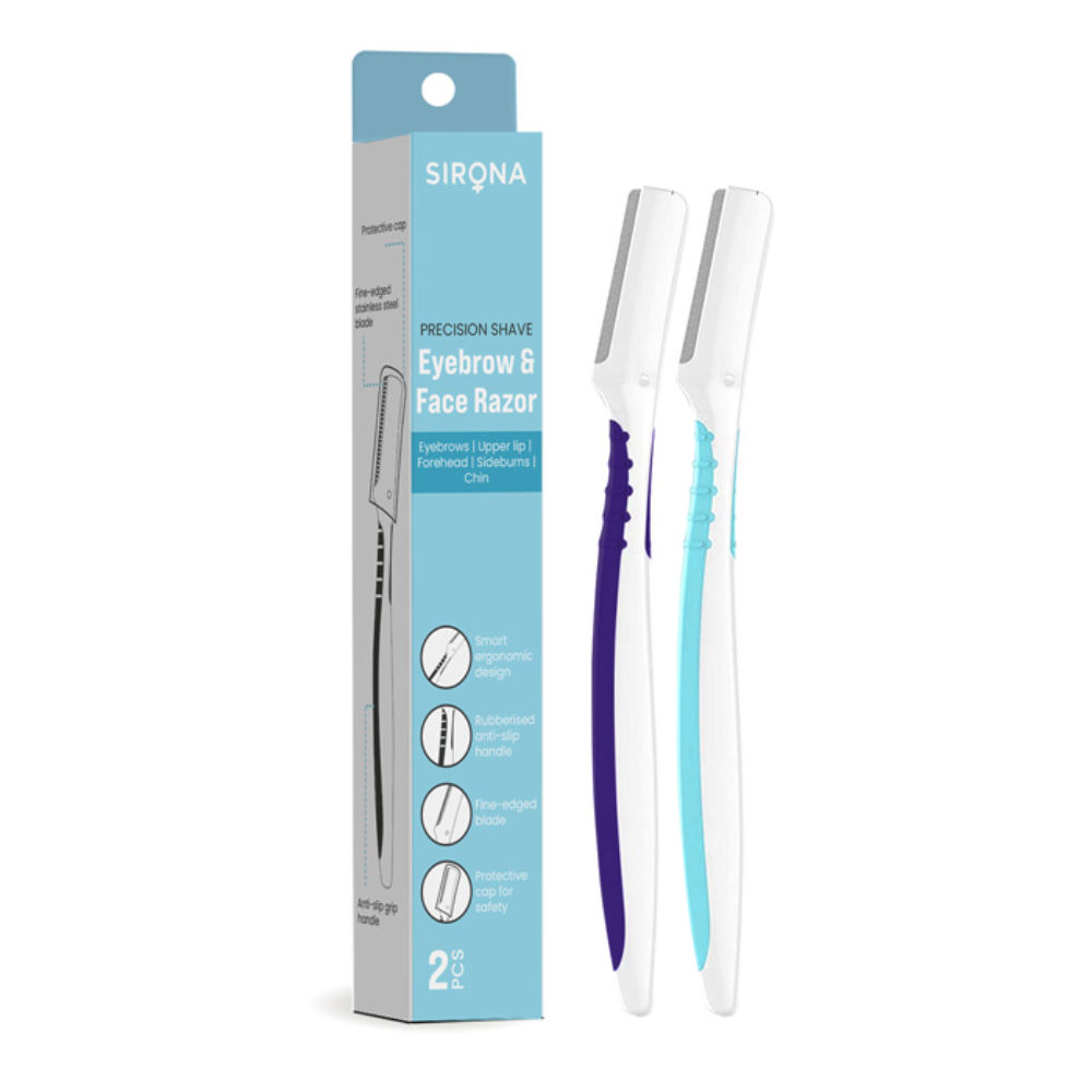 Sirona Reusable Eyebrow & Face Razor for Women with Soothing Post Wax
