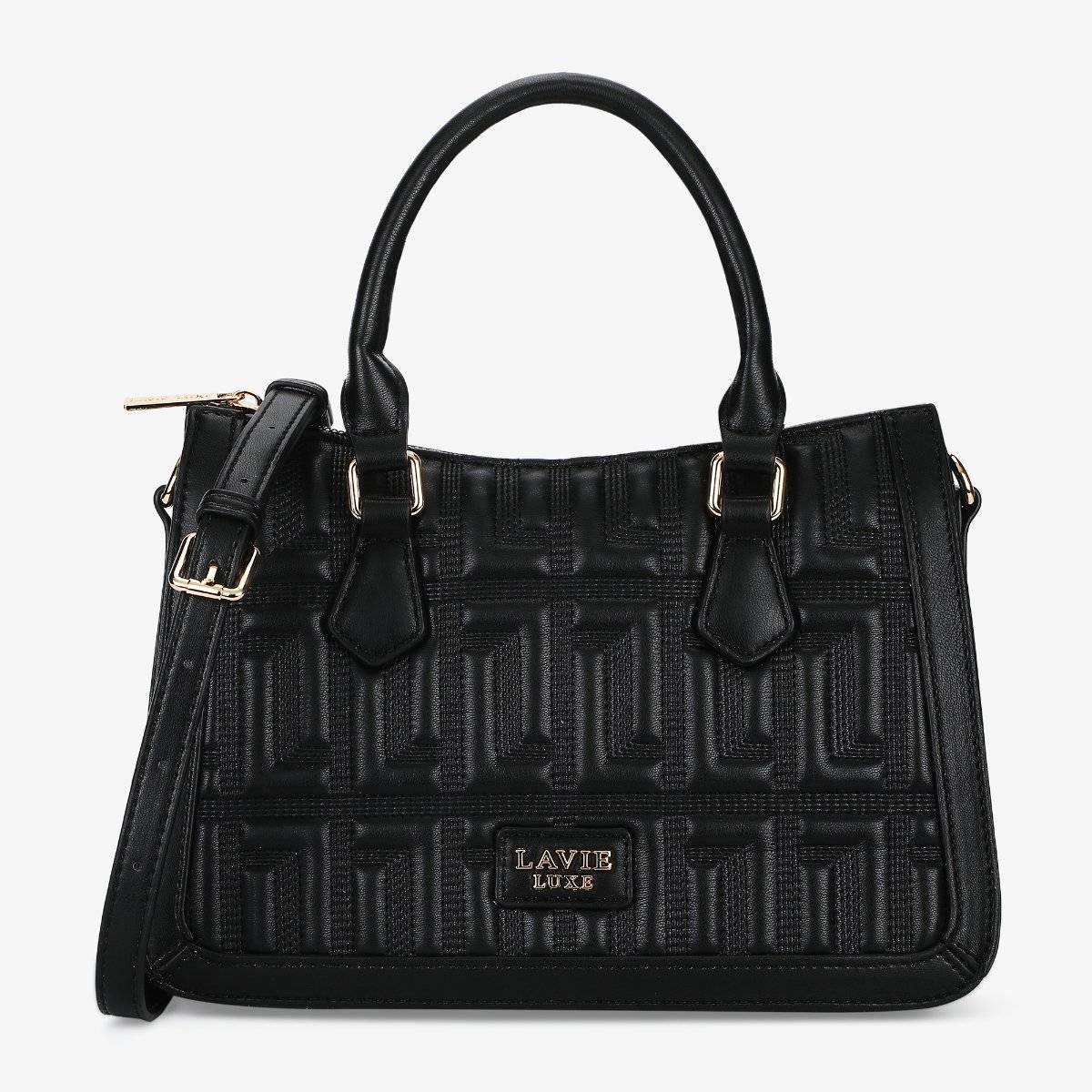 Lavie Luxe Hailey 3c Smal satchel (Black) (Medium)