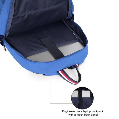 Tommy Hilfiger Blue Solid Backpack